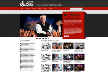 Joe Weider Website Design